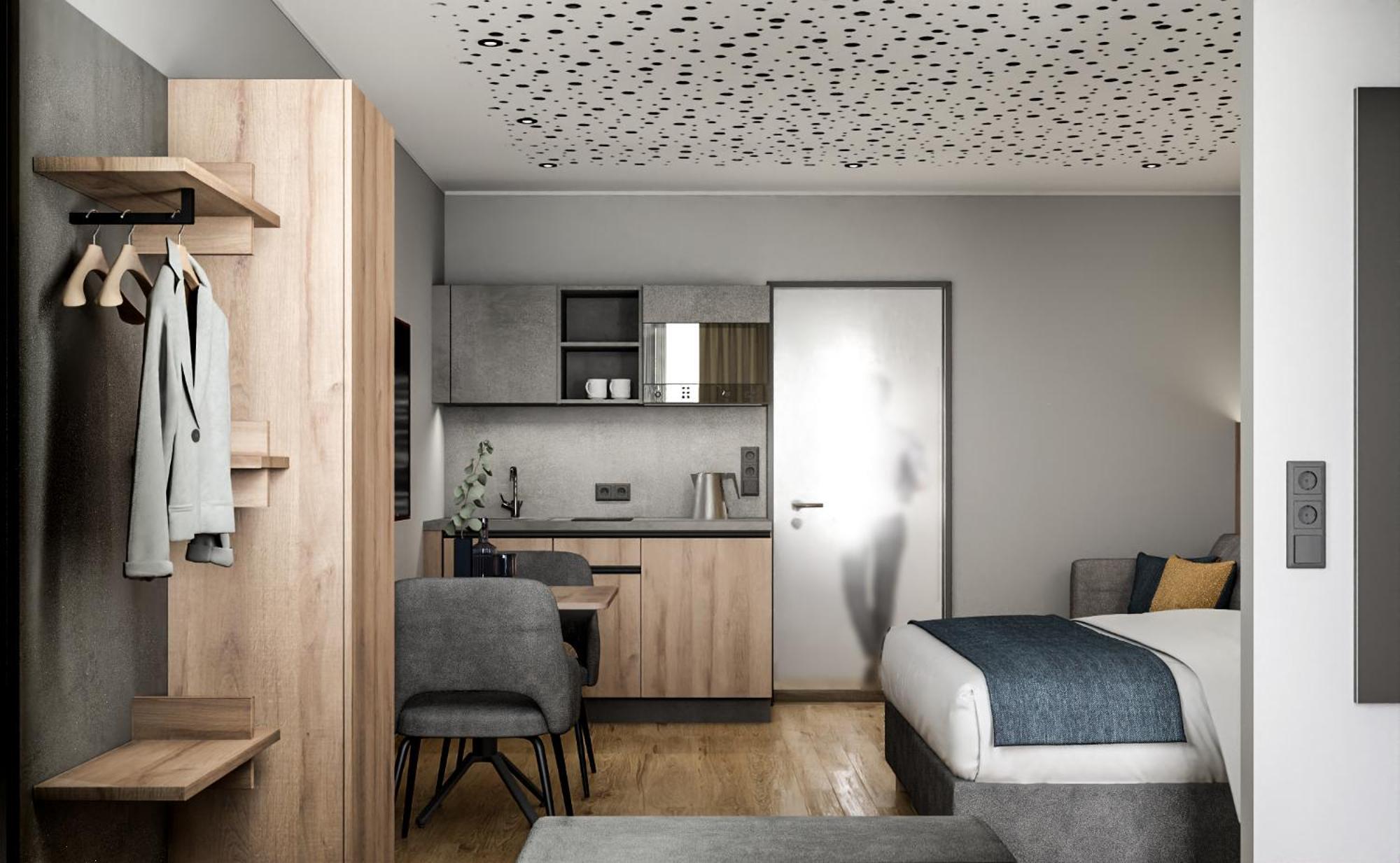 Xzllenz Traum Studio-Apartment, Frei-Parken, U-Bahn, Kueche 纽伦堡 客房 照片